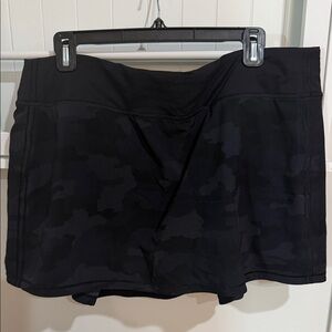 lululemon athletica Black Camo Skort with Built-In Shorts